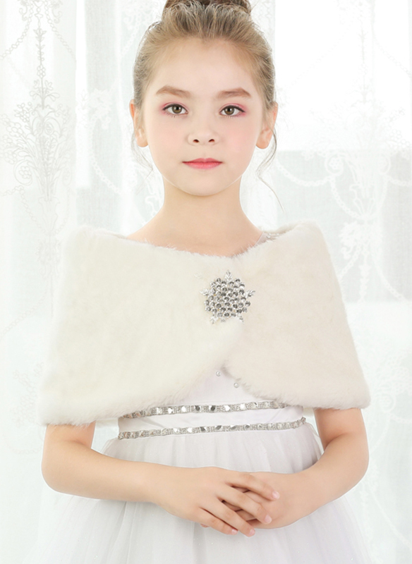 Faux Fur With Rhinestones Wraps