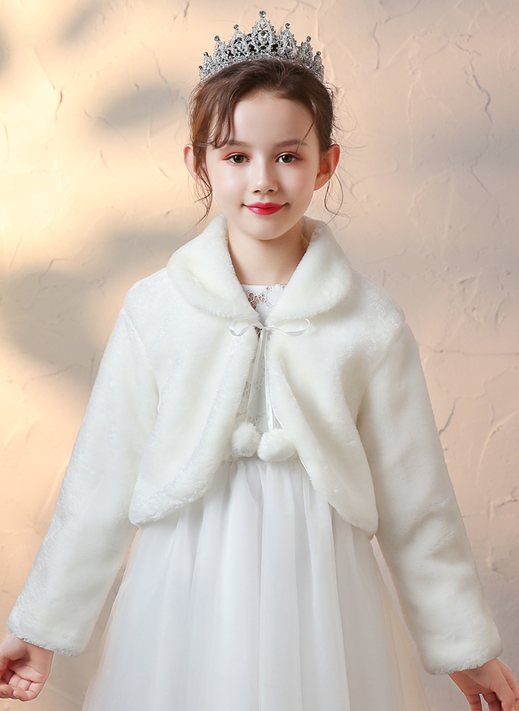 Faux Fur Wraps With Bow