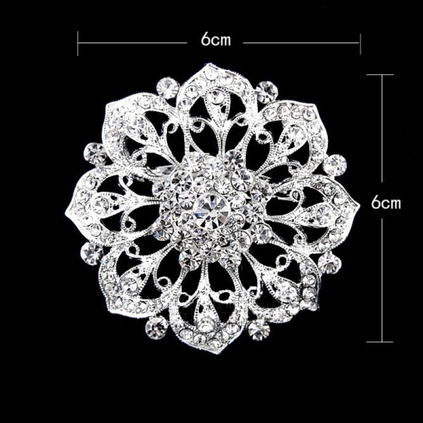 Ladies' Fancy Alloy With Irregular Rhinestone Brooch